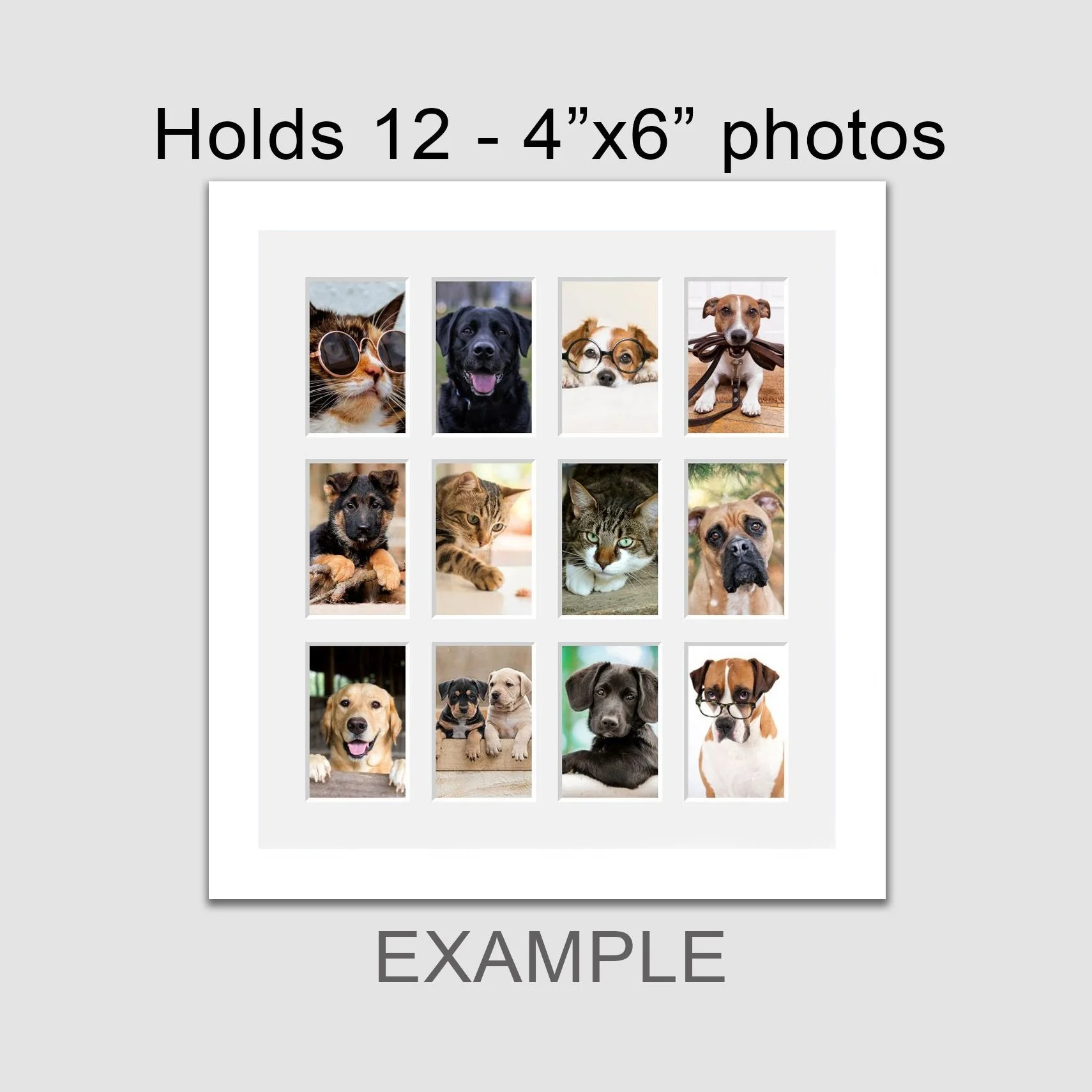 Multi Photo Picture Frame Holds 12 4" x 6" Photos in a White Frame - Image 4