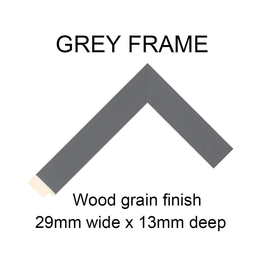 Multi Photo Frame Holds 4 6"x8" Photos in a Grey Wood Frame - Image 4