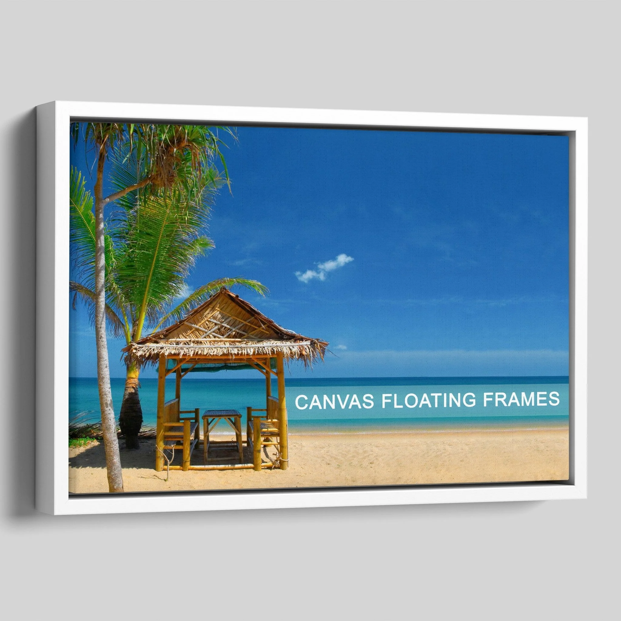 Canvas Floater Frames 40mm Deep | Floating Canvas Tray Frames | White Frame - Image 2