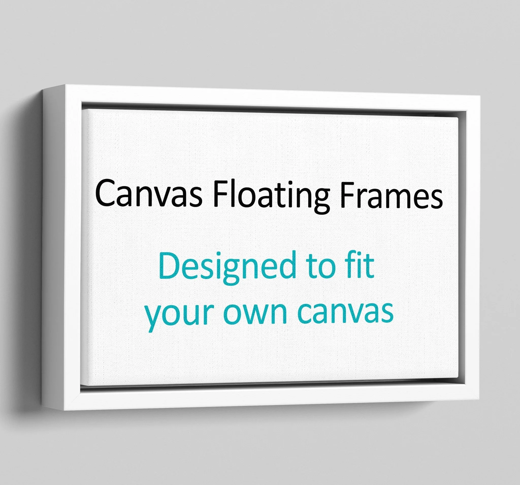 Canvas Floater Frames 40mm Deep | Floating Canvas Tray Frames | White Frame - Image 3
