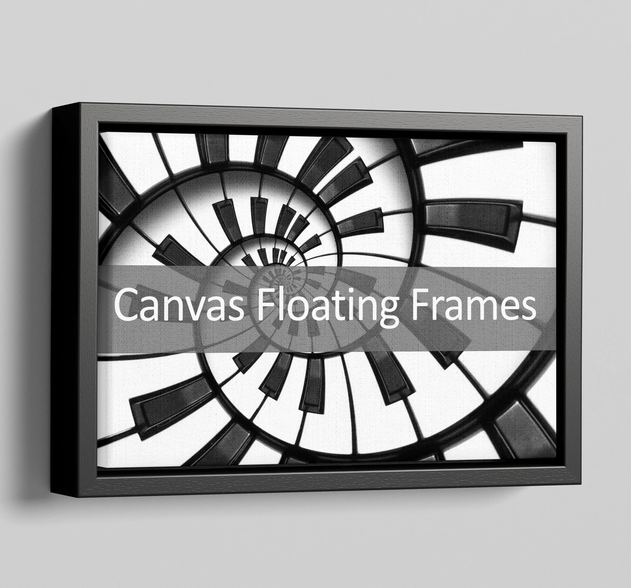 Canvas Floater Frames 40mm Deep | Floating Canvas Tray Frames | Black Frame - Image 3