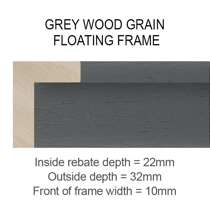Canvas Floater Frames | Floating Frames for Canvas Pictures | 22mm Deep in Grey - Image 3