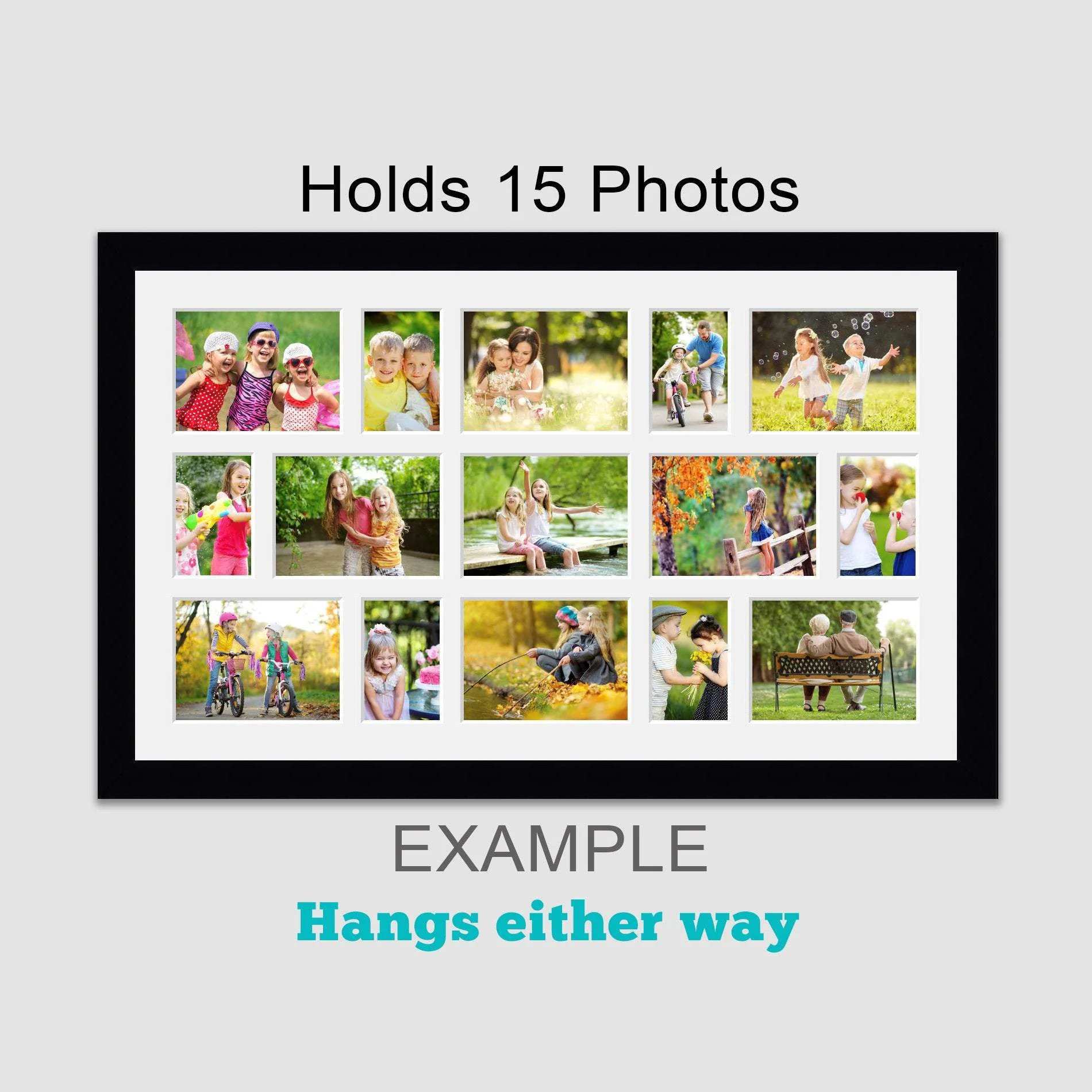 Extra Large Multi Photo Picture Frame to hold 15 photos in a Black Frame - Image 3