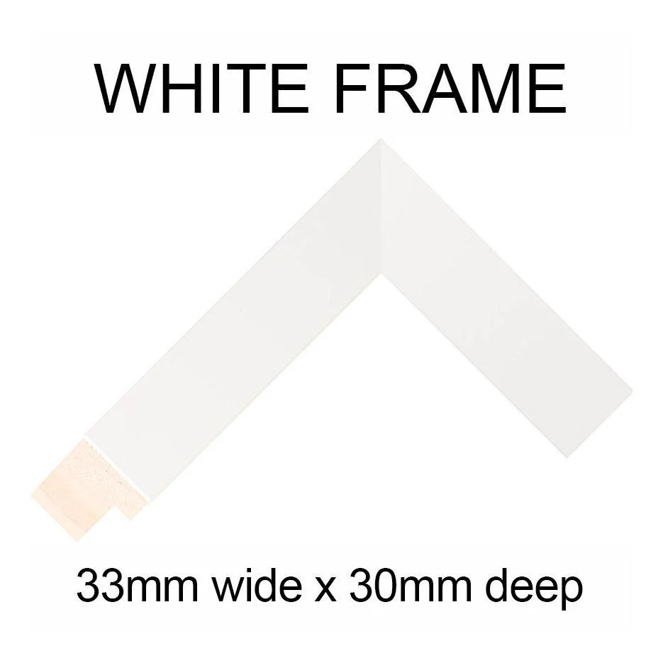 Multi Photo Frame Holds 6 8"x6" Photos in a 33mm White Wood Frame - Image 3
