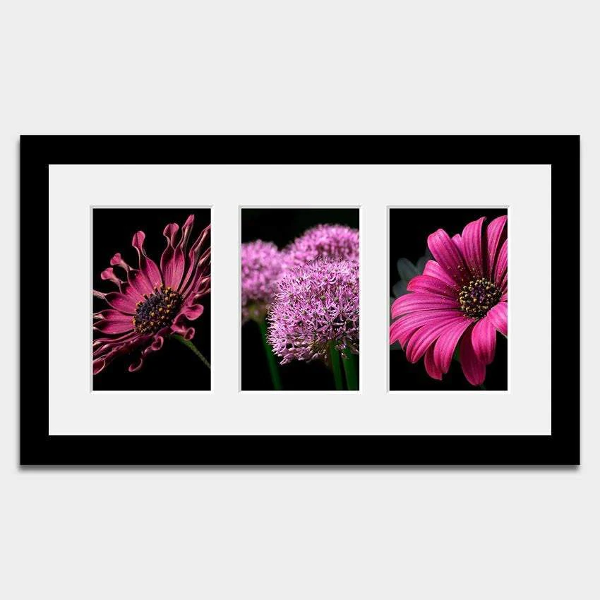 Multi Photo Picture Frame to hold 3 4" x 6" Photos in a Black Frame - Image 3