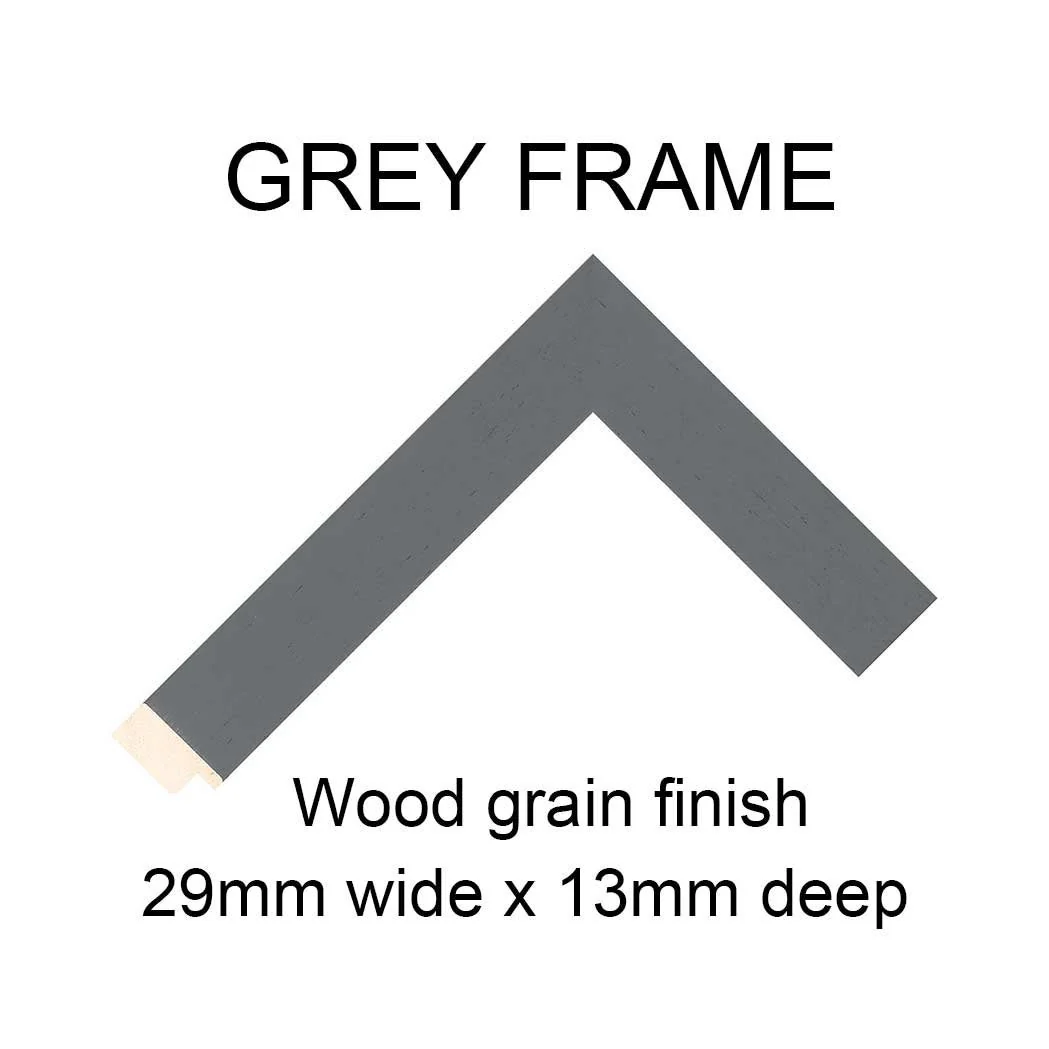 Multi Photo Picture Frame to hold 3 5"x7" Photos in a Grey Wood Frame - Image 3